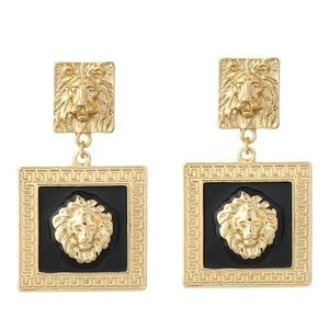 NWT Golden & Ancient Golden Lion Head Gold plated